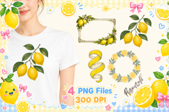 Vintage Lemon Clipart | Lemon Lover Designs | Botanical PNG Product Image 1