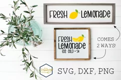 Fresh Lemonade SVG PNG DXF Lemon Summer Hand Lettered Product Image 1