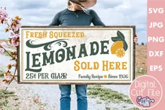 Vintage Farmhouse Home Sign | Lemonade Wall Art Svg Product Image 1