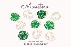 Starbucks Monstera SVG Wrap, Floral Cold Cup No Hole 24oz Product Image 2