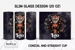 Leo Sign Skinny Tumbler Sublimation Designs Product Image 2