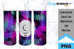 Leo Sublimation Tumbler - Alcohol Ink - Astrological Sign Product Image 1