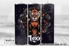 Leo Sign Skinny Tumbler Sublimation Designs Product Image 1