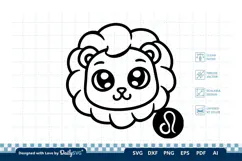 Cute Zodiac Sign SVG | Kawaii Astrology Design Product Image 2