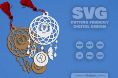 Leo Dream Catcher Laser Cut Set SVG Product Image 2