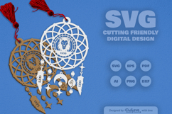 Leo Dream Catcher Laser Cut Set SVG Product Image 2