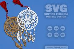 Leo Dream Catcher Laser Cut Set SVG Product Image 2