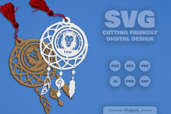 Leo Dream Catcher Laser Cut Set SVG Product Image 2