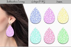 Leopard Teardrop Earrings | Pastel Leo Earring Product Image 1