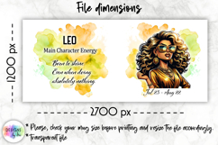 Zodiac Sign Mug Wrap PNG, Leo 15oz Sublimation Design Product Image 2