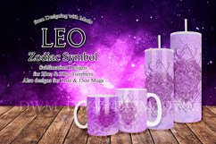 Leo - Zodiac Sign Iridescent Drinkware Wraps Product Image 1