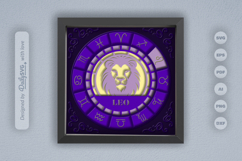 Leo Zodiac 3D Shadow Box Layered Papercut Product Image 2