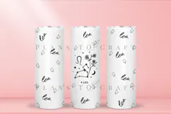 leo zodiac skinny tumbler sublimation wrap with high resolution and transparant background are for 20oz and 30oz skinny tumbler