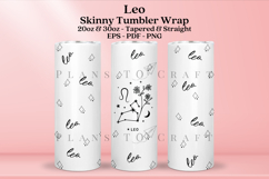 leo zodiac skinny tumbler sublimation wrap with high resolution and transparant background are for 20oz and 30oz skinny tumbler