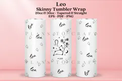 leo zodiac skinny tumbler sublimation wrap with high resolution and transparant background are for 20oz and 30oz skinny tumbler
