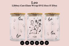 leo zodiac star sign libbey beer can glass full wrap svg presized template for 16oz and 20oz glass for Cricut Silhouette and sublimation