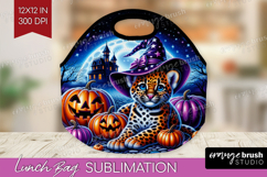 Leopard Halloween Lunch Bag Cute Animal Lunch Bug PNG Product Image 1