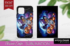 Leopard Halloween Phone Case PNG Cute Animal Case PNG Product Image 1