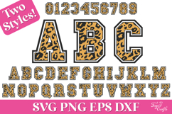 Leopard Print Varsity SVG Alphabet Product Image 1