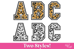 Leopard Print Varsity SVG Alphabet Product Image 2