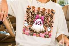 Leopard Boo Ghost PNG, Halloween Sublimation Design Product Image 2
