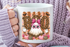 Leopard Boo Ghost PNG, Halloween Sublimation Design Product Image 3