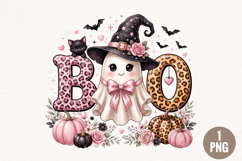 Leopard BOO Halloween PNG Product Image 1