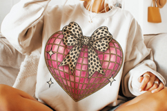 Heart Leopard Coquette Bow PNG, Valentine's Day PNG, Xoxo Product Image 3