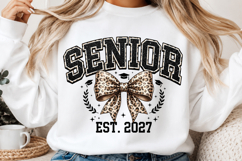 Leopard Bow Varsity Senior Est 2027 Product Image 2