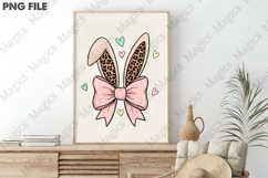 Leopard Bunny Ears with Pink Bow PNG Product Image 3