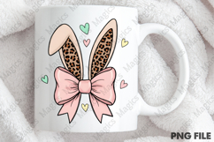 Leopard Bunny Ears with Pink Bow PNG Product Image 4