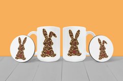 Easter bunny leopard print sublimation design Product Image 2