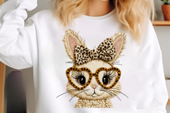 Leopard Bunny Faux Yarn PNG, Easter Png Product Image 3