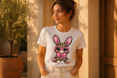 Leopard Bunny Rhinestone Cute Design Product Image 4