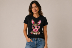Leopard Bunny Rhinestone Cute Design Product Image 5