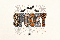Leopard Checkered Spooky Bling Sublimation PNG Product Image 1