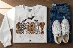 Leopard Checkered Spooky Bling Sublimation PNG Product Image 3