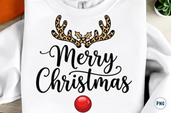Leopard Christmas Reindeer Png Product Image 1