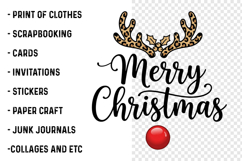 Leopard Christmas Reindeer Png Product Image 3
