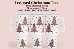 leopard christmas tree 40oz quencher tumbler sublimation full wrap high resolution transparant background