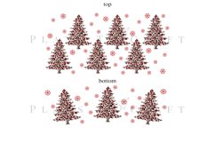 leopard christmas tree 40oz quencher tumbler sublimation full wrap high resolution transparant background