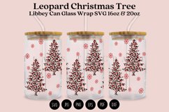 leopard christmas tree libbey beer can glass full wrap svg presized template for 16oz and 20oz glass for Cricut Silhouette and sublimation