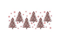 leopard christmas tree libbey beer can glass full wrap svg presized template for 16oz and 20oz glass for Cricut Silhouette and sublimation