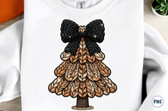 Leopard Christmas Tree Png, Faux Yarn, Embroidery Png Product Image 1