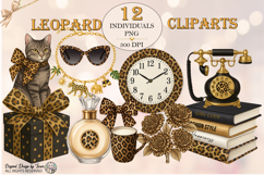Leopard Clipart PNG Bundle | 12 Fashion Animal Print Set Product Image 1