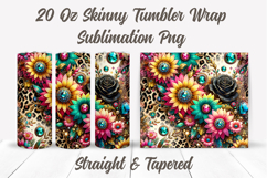 Floral Tumbler Wrap, Flowers Tumbler Wrap, Sunflower Tumbler Product Image 2