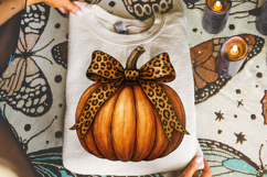 Pumpkin Fall Sublimation PNG, Halloween Coquette Pumpkin PNG Product Image 3