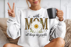 Leopard Daisy Mom Sublimation PNG Product Image 3