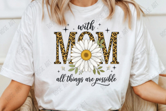 Leopard Daisy Mom Sublimation PNG Product Image 4
