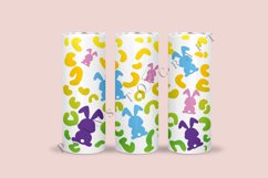 leopard easter bunny skinny tumbler sublimation design for 20oz and 30oz skinny tumbler sublimation wrap